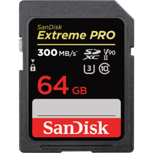 کارت حافظه سن دیسک SANDISK 64GB EXTREME PRO UHS-II SDXC 300MB/S 2000X